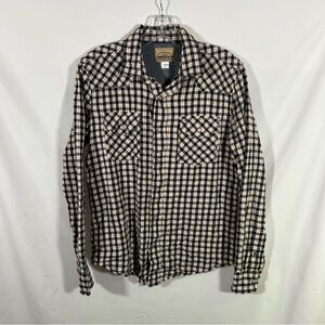 Roebuck & Co. Men's Long Sleeve Button Down Flannel Plaid Shirt Size Small
